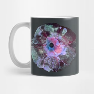 Abstract Blue Flower Mug